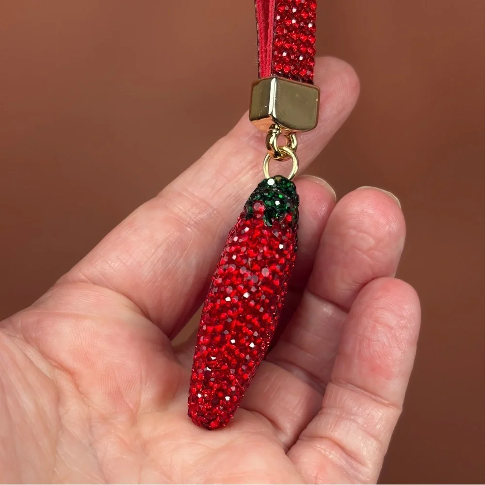 Bling Strawberry Keychain/Bag Charm